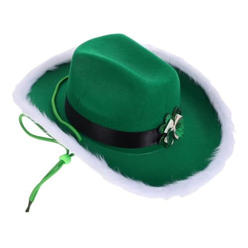 PLAFOPE Grüne Fliege Für Den Patricks Day Irisches Festival Western-kuhhut Unisex Stilvolle Party-kopfbedeckung von PLAFOPE