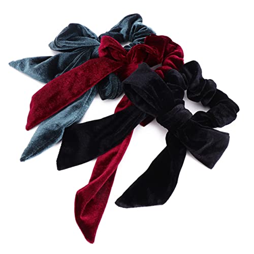 PLAFOPE 3stücke Teiliges Von Modischen Haarbändern Mit Schleifen Schwarz Und Weinrot Für Damen Und Mädchen Für Alltagslooks Und Besondere Anlässe von PLAFOPE
