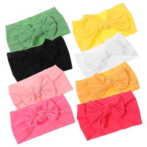 PLAFOPE Baby-stirnband Haarband Weich Atmungsaktiv Schleife Stirnbänder Für Neugeborene Und Kleinkinder Elastische Kopfbedeckung 8 Farben von PLAFOPE