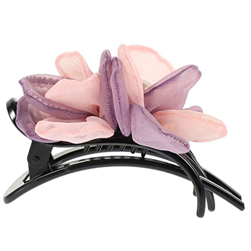 PLAFOPE Haarnadel Flache Klauenklammern Für Frauen Blumenklauenklammern Kleine Haarspangen Für Dickes Haar Französische Haarklammer Haarschmuck Für Frauen Hochzeits von PLAFOPE