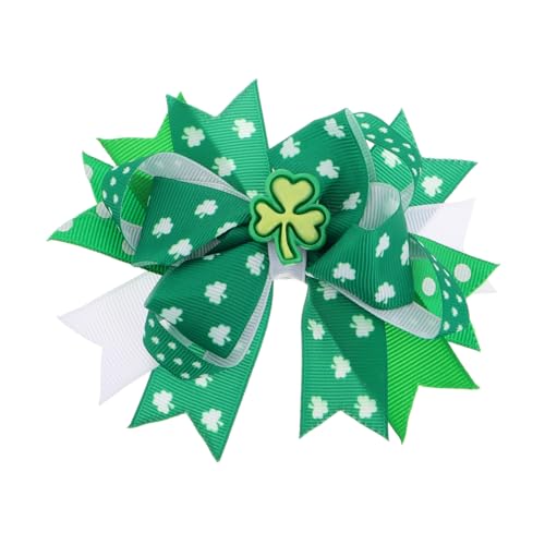 PLAFOPE Haarschmuck Zum St Patrick's Day Kleeblatt-haarspangen Süße Haarspange Mit Mehrlagiger Schleife Haarspange Für Frauen Irische Haarspangen Partygeschenke Für Feiertage von PLAFOPE
