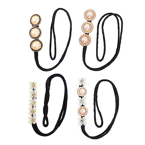 PLAFOPE 4stücke Haarband Mit Perlen Für Mädchen Diy Haar-tools Perlen-kopfschmuck Haar-styling-tool Haar-donut-halter Haarband Für Party Geburtstagsgeschenk von PLAFOPE