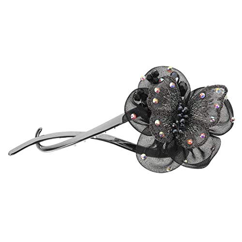 PLAFOPE Haarschmuck Für Damen Elegante Haarspange Mit Schmetterlingsdesign Für Verschiedene Frisuren Rutschfest Für Arbeit Und Partys Schwarzes Haaraccessoire von PLAFOPE