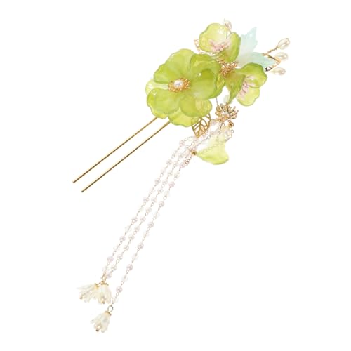 PLAFOPE Haarstäbe Mit Blumen Im Retro-stil Chinesische Haaraccessoires Mit Quaste Haarstäbchen Für Damen von PLAFOPE