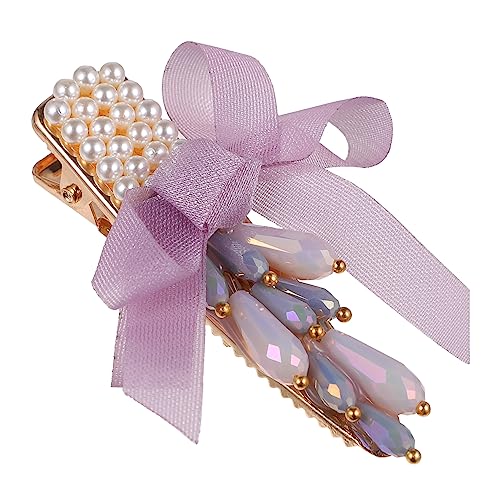 PLAFOPE Haarspange Bowknot Mit Perle Und Strass Retro Vintage Clip Für Mädchen Metalllegierung Elegant Für Verschiedene Frisuren von PLAFOPE