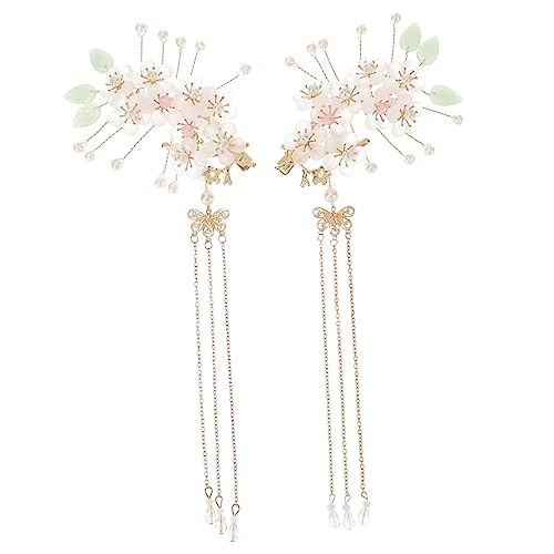 PLAFOPE Blumen Haarspangen Blumenquasten-haarspange Haarspangen Damen Chinesische Haarspange Vintage-haarschmuck Haar-accessoire Für Frauen Und Mädchen von PLAFOPE