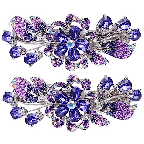 PLAFOPE 2stücke Funkelnde Strass-haarspangen Für Damen Eleganter Haarschmuck Für Vielseitige Haarclips Für Alltag Und Besondere Anlässe von PLAFOPE
