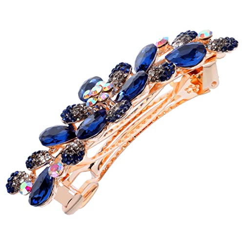 PLAFOPE Blumen-haarspange Mit Strass Eleganter Haarschmuck Für Dickes Und Dünnes Haar -haaraccessoire Für Mädchen Wasserblau Einfach Zu Tragen Kombinieren von PLAFOPE