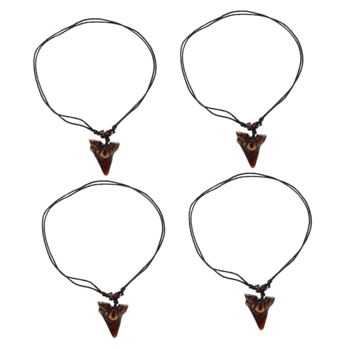 PLAFOPE Haifischzahn Halskette Resin Verstellbar für Männer und Frauen Strand Schmuck Vielseitig Tragbar Perfektes für Surfer und Strandliebhaber von PLAFOPE