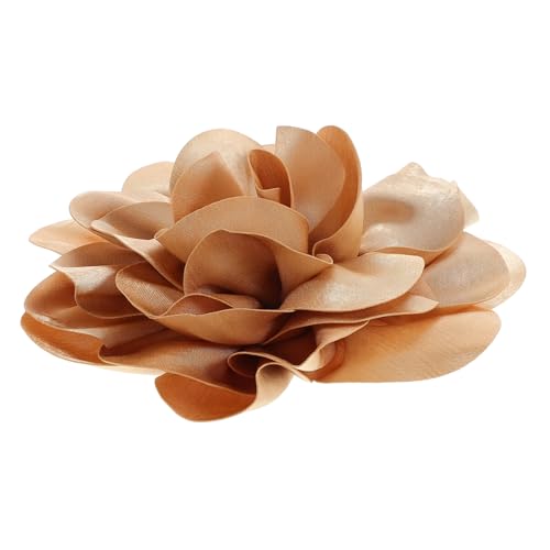 PLAFOPE Handgemachte Große Blumenbrosche Gelb Stoffbrosche für Kleider und Anzüge Auffälliges Modedekor Accessoire für Hochzeiten und Tanzveranstaltungen von PLAFOPE