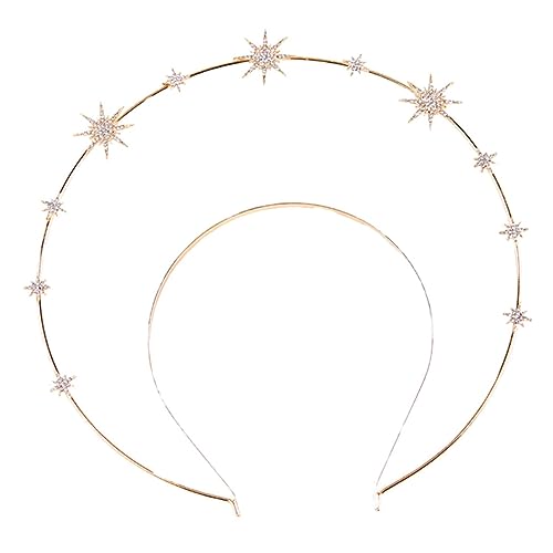 PLAFOPE Krone Kopfschmuck Für Frauen Barock Stirnband Vintage Jungfrau Haarband Party Requisit Dekoratives Stirnband von PLAFOPE