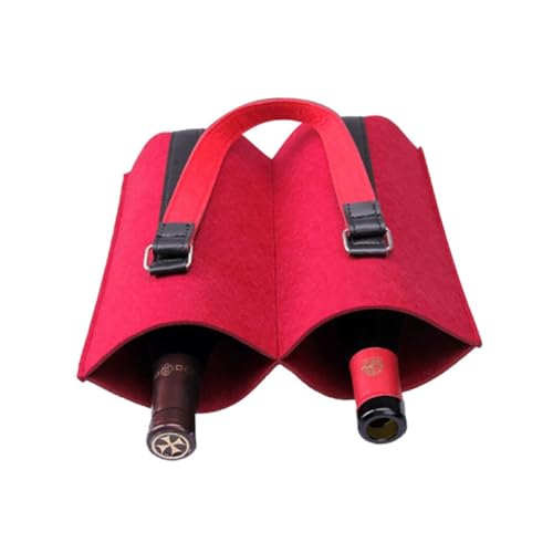 PLAFOPE Hochwertiger Filz-weinbeutel mit Henkel Wiederverwendbare Rotwein-geschenktasche Robuste Flaschentasche für Weinflaschen für Weihnachten Geburtstage Festliche Anlässe und Stilvolle von PLAFOPE