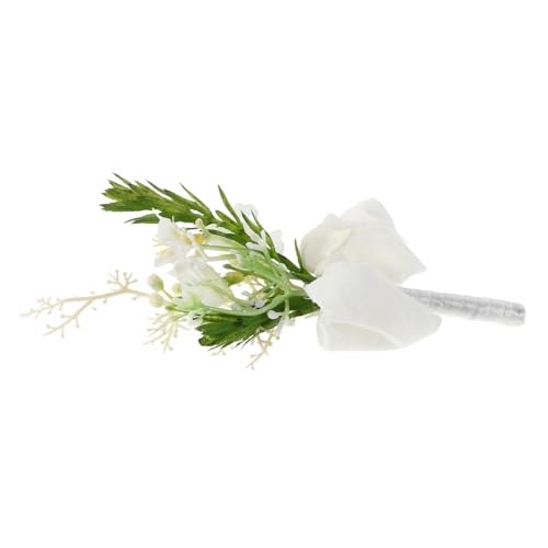 PLAFOPE Hochzeit Boutonniere Herren Pe Rosenbrosche Waldstil Handgefertigt Reversnadel Eleganter Anstecker für Anzug Festliche Zeremonie von PLAFOPE