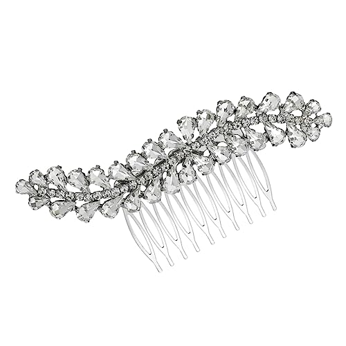 PLAFOPE Hochzeit Haar Clip Blatt-förmigen Silber Haar Schmuck Charmante Haar Dekoration Für Frauen Braut Zubehör von PLAFOPE