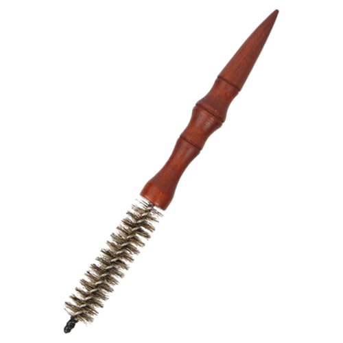 PLAFOPE Holz Haarbürste Rund Klein Hitzebeständig Feine Borsten Sanft zu Haar für Damen Herren Locken Styling Innenliegende Kleine Locken Frisuren von PLAFOPE