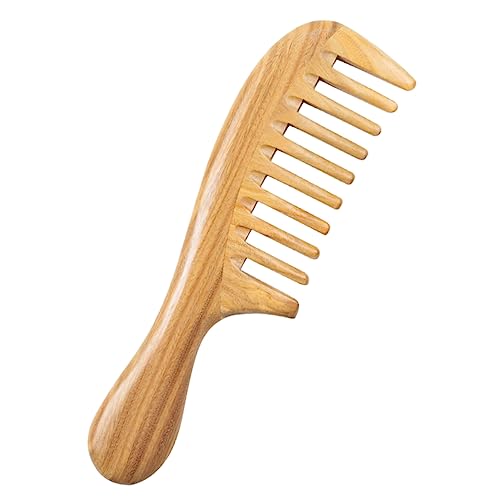 PLAFOPE Holzkamm Mit Breiten Zähnen Antistatischer Haarschneidekamm Aus Holz Friseurkamm Für Erwachsene Und Mädchen Zum Stylen Und Entwirren Von Haaren von PLAFOPE