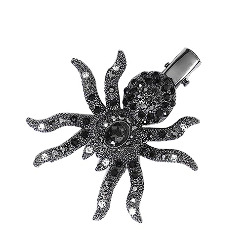 PLAFOPE Kinder Haar Clip Halloween Spinne Strass Spinne Haar Clip Spinne Haarspange Kinder Halloween Haar Zubehör Spinne Haarnadel von PLAFOPE