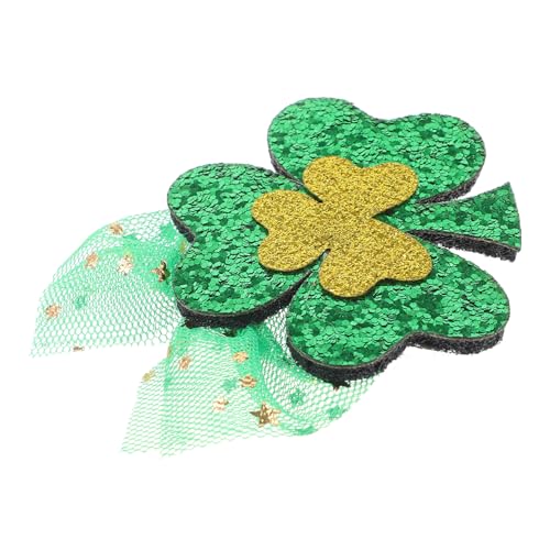 PLAFOPE Kleeblatt Haarklammer für Patrick's Day Dekorativer Netz Haarclip für Partys und Festliche Anlässe Leicht und Bequem für Mädchen und von PLAFOPE