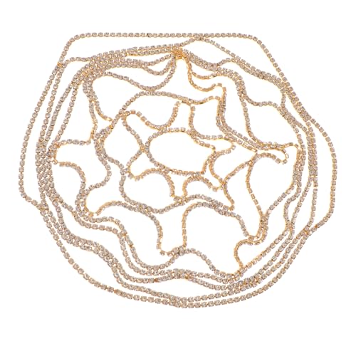 PLAFOPE Kopfkette Für Frauen Hochzeitshaarband Strass Braut Haar Schmuck Party Kopfbedeckung Damen Mädchen Frisur Hochzeitsschmuck von PLAFOPE