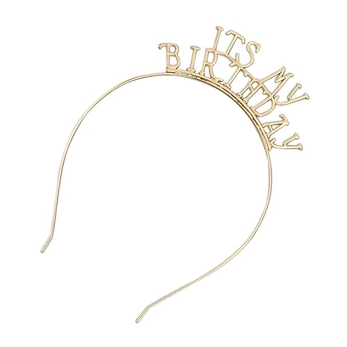 PLAFOPE Haarband Zum Geburtstag Modische Haarspange Aus Metalllegierung Dekorative Kopfbedeckung Einzigartiges Party-accessoire für Frauen von PLAFOPE