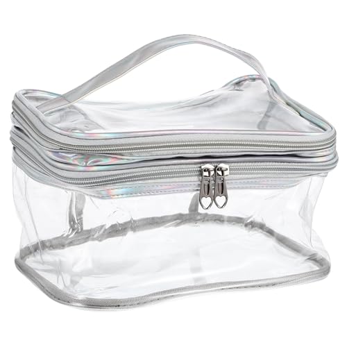 PLAFOPE Kosmetik Organizer Tasche Transparente wasserdichte Schminktasche Mit Doppeltem Reißverschluss Für Reisen Und Persönliche Pflege Leicht Und Geräumig Für Kosmetik Und von PLAFOPE
