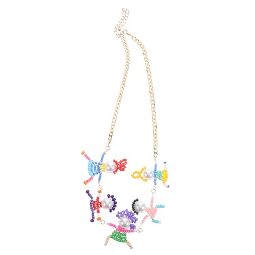 PLAFOPE Kreative Cartoon Halskette für Mädchen Einzigartige Perlenkette mit Lustigem Design für Junge Teenager Perfektes Schmuckstück für Besondere Anlässe und Freizeit von PLAFOPE