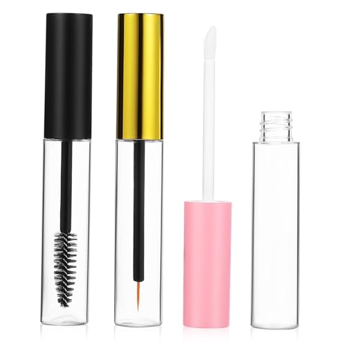 PLAFOPE Leeres Mascara Eyeliner Lipgloss Klare Kosmetik Tuben mit Wimpernstab Dicht Verschließbar für DIY Make up Unterwegs von PLAFOPE