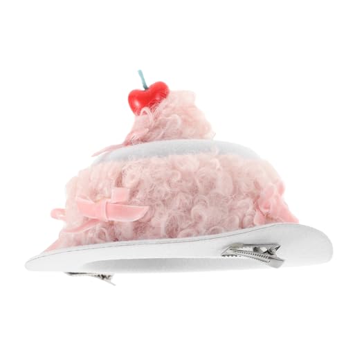 PLAFOPE Leichter Langlebiger Geburtstags Haarclip mit Kirsch Creme Kuchendesign Bequemer Haarschmuck für Mädchen für Partys Hochzeiten und Festliche Anlässe von PLAFOPE