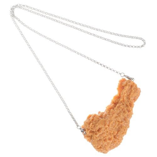 PLAFOPE Lustige Herren Halskette mit Gebratenem Hähnchen Anhänger und Harz Originelles Schmuckstück für Männer Langlebig und Modisch für Partys und Alltag von PLAFOPE