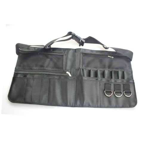 PLAFOPE Makeup Waist Bag Professionelle Verstellbare Gürtel Tasche mit Fächern Reißverschlusstaschen Pinselhaltern Metallringen für Kosmetikstudio Geeignet für Werkzeuge von PLAFOPE