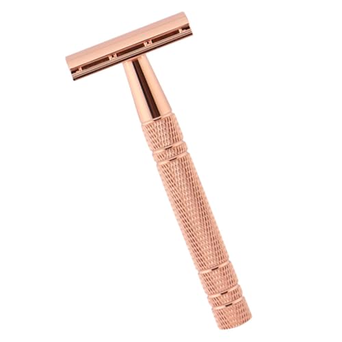 PLAFOPE Manueller Rasierhobel Safety Razor mit Drehbarem Kopf Abnehmbarem Klingenkopf und Rutschfestem Griff Langlebiges Material Präzise Nassrasur für Bart und Schnurrbartpflege zu Hause von PLAFOPE