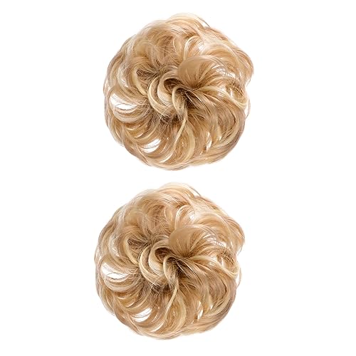 PLAFOPE Messy Bun Haarteil-set 2-teilig Synthetisches Chignon-haar Lockig Für Damen Lässige Und Formelle Anlässe von PLAFOPE