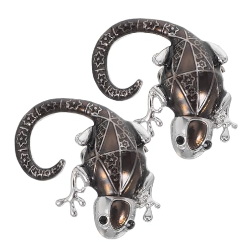 PLAFOPE Metal Gecko Schuhclips für Damen Abnehmbare Metall Schuhbuckles Vielseitige Tier Deko für High Heels Ballerinas und Stiefel Schnell Anbringbare Schuhaccessoires von PLAFOPE