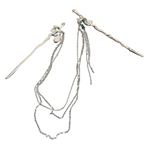 PLAFOPE Metall Schlange Haar Stick Mit Baumeln Kette Haarnadel Für Frauen Chinesische Haaraccessoires Für Langes Haar Styling Werkzeug von PLAFOPE