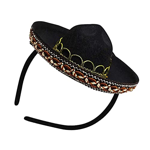 PLAFOPE Mexiko-stirnband Haarband Mini-hut Karnevalskopfschmuck Kopfbedeckung Haarreif Party Accessoires Für Kostümpartys Und Maskenbälle von PLAFOPE