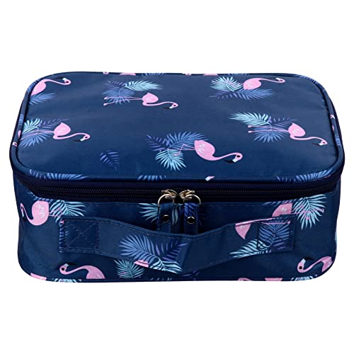 PLAFOPE Multifunktionale Tragbare Kosmetiktasche Und Leicht Für Reisen Und Makeup-Storage Für Damen Und Herren Elegantem Mit Flamingo-Design von PLAFOPE