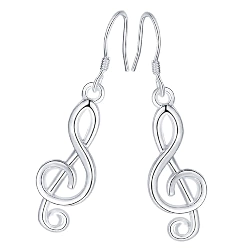 PLAFOPE Musiknoten Ohrstecker Damen Leicht Modisch Eleganter Schmuck Statement design Vielseitig Kombinierbar Komfortabel für Alltag und Besondere Anlässe von PLAFOPE