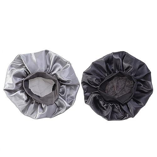 PLAFOPE Breitkrempige Elastische Schlaf-kopfbedeckung Für Frauen Chemo-mütze Als Friseurhut Und Duschhaube Kopfbedeckung Für Nacht Geeignet Für Verschiedene Kopfumfänge von PLAFOPE