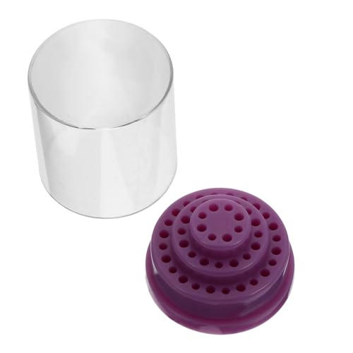 PLAFOPE Nagelbohrer Aufbewahrungsbox aus Transparentem Kunststoff Organizer für Maniküre Bits Praktischer Nagelfräser Bohrer Halter Multifunktional und Langlebig für Nagelstudio und von PLAFOPE