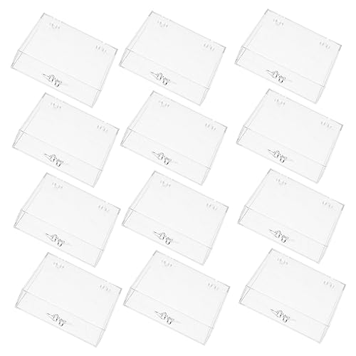 PLAFOPE 12stücke Nagelspitzenaufbewahrungsbox Transparent Für Kleinteile Lagerung Box Mit Sichtfenster Nailart Zubehör Organizer Box Fake Nail Tips von PLAFOPE