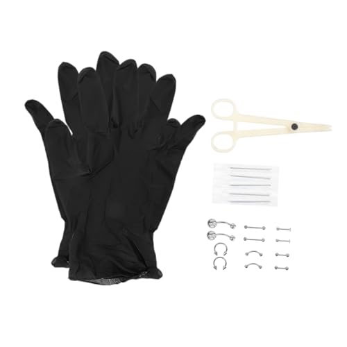 PLAFOPE Nasenpiercing Teilig Hautfreundlich Rostfrei Verschiedene Designs Nasenring Ohrpiercing Septum Piercing Schmuck Damen Herren von PLAFOPE