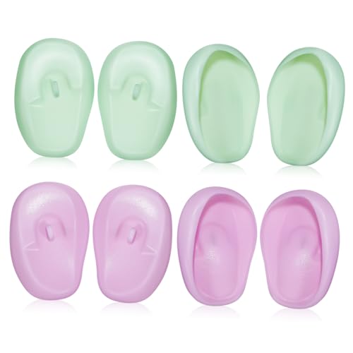 PLAFOPE Silikon-ohrschutz Zum Haarefärben 4 Paar Zum Färben Trocknen Duschen Schwimmen Bequem Und Stilvoll von PLAFOPE