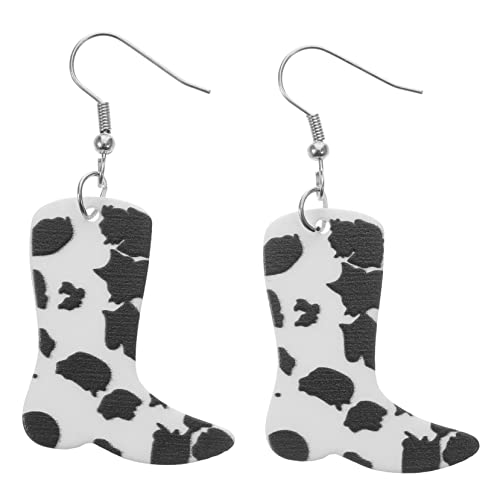 PLAFOPE Ohrstecker für Teenager Mädchen Cow Print Boots Design Statement Ohrringe Hautfreundlich Langlebig Auffällige Accessoires für Alltag und Party von PLAFOPE