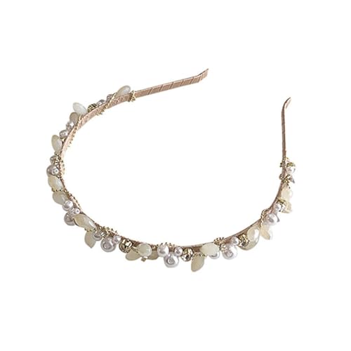 PLAFOPE Perlen Haarreif Damen Eleganter Cross design Haarschmuck für Frauen und Mädchen Leichtes Langlebiges Haarband für Party Cosplay und Alltag Stilvolles Zubehör zum DIY frisuren von PLAFOPE