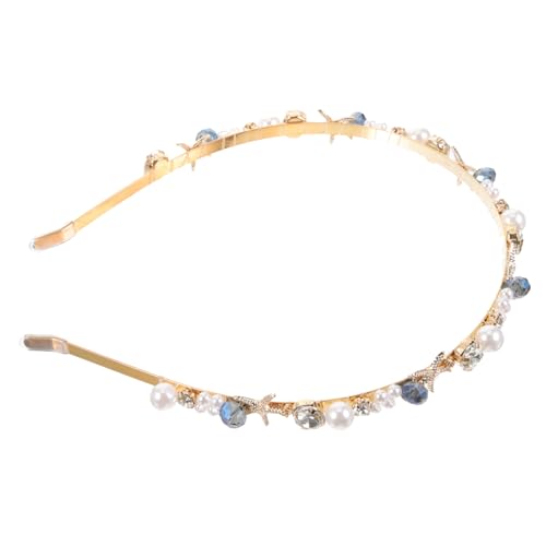 PLAFOPE Perlen Haarreif Meerjungfrau Stirnband mit Seestern Boho Hochzeits Haarschmuck Damen Strand Thema Braut Schmuck Ocean Crown von PLAFOPE