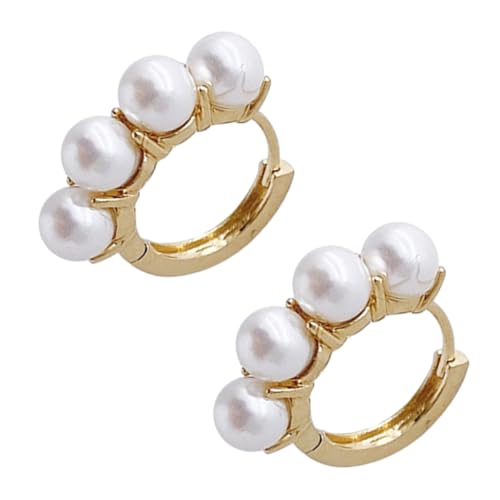 PLAFOPE Perlenohrringe Damen Alloy Ohrstecker Schmuck Elegant Chic Langlebig Geschenk Frauen Alltag Party von PLAFOPE