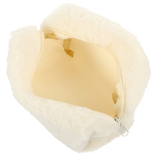 PLAFOPE Plüsch-Kosmetiktasche Reise-Aufbewahrungstasche Kulturtasche Für Damen Mit Reißverschluss Kompakt Und Multifunktional Für Kosmetika Und Reiseaccessoires von PLAFOPE