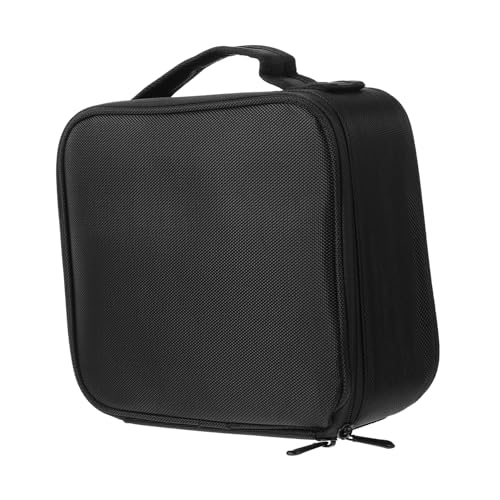 PLAFOPE Portable Kosmetiktasche mit Handgriff Leichte Mehrschicht Aufbewahrungstasche für Make Up und Toilettenartikel Einfache Reise Kulturtasche in Schwarz Geeignet für Damen Herren und von PLAFOPE