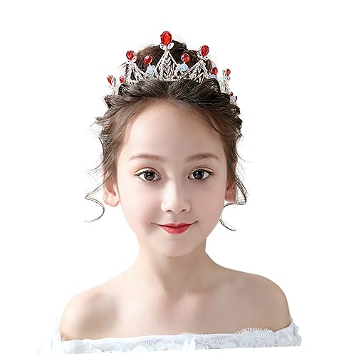 PLAFOPE Rote Prinzessinnenkrone Für Mädchen Leicht Sicher Kopfbedeckung Für Geburtstagspartys Für Jungen Und Mädchen von PLAFOPE