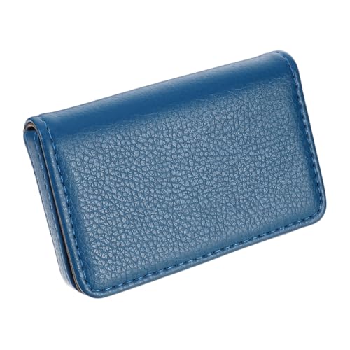 PLAFOPE Pu Business Card Holder Mit Magnetverschluss Kreatives Tragbares Visitenkartenetui Für Männer Und Frauen Blau Aus Hochwertigem Pu-Material Schützt Ihre Karten Und Sorgt Für von PLAFOPE